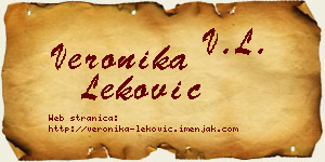 Veronika Leković vizit kartica